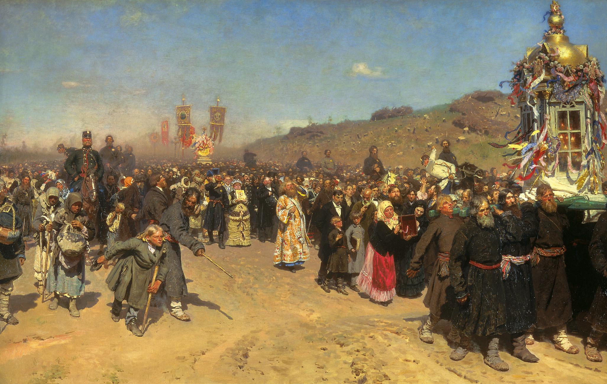 И. Е. Репин. «Крестный ход в Курской губернии». 1883