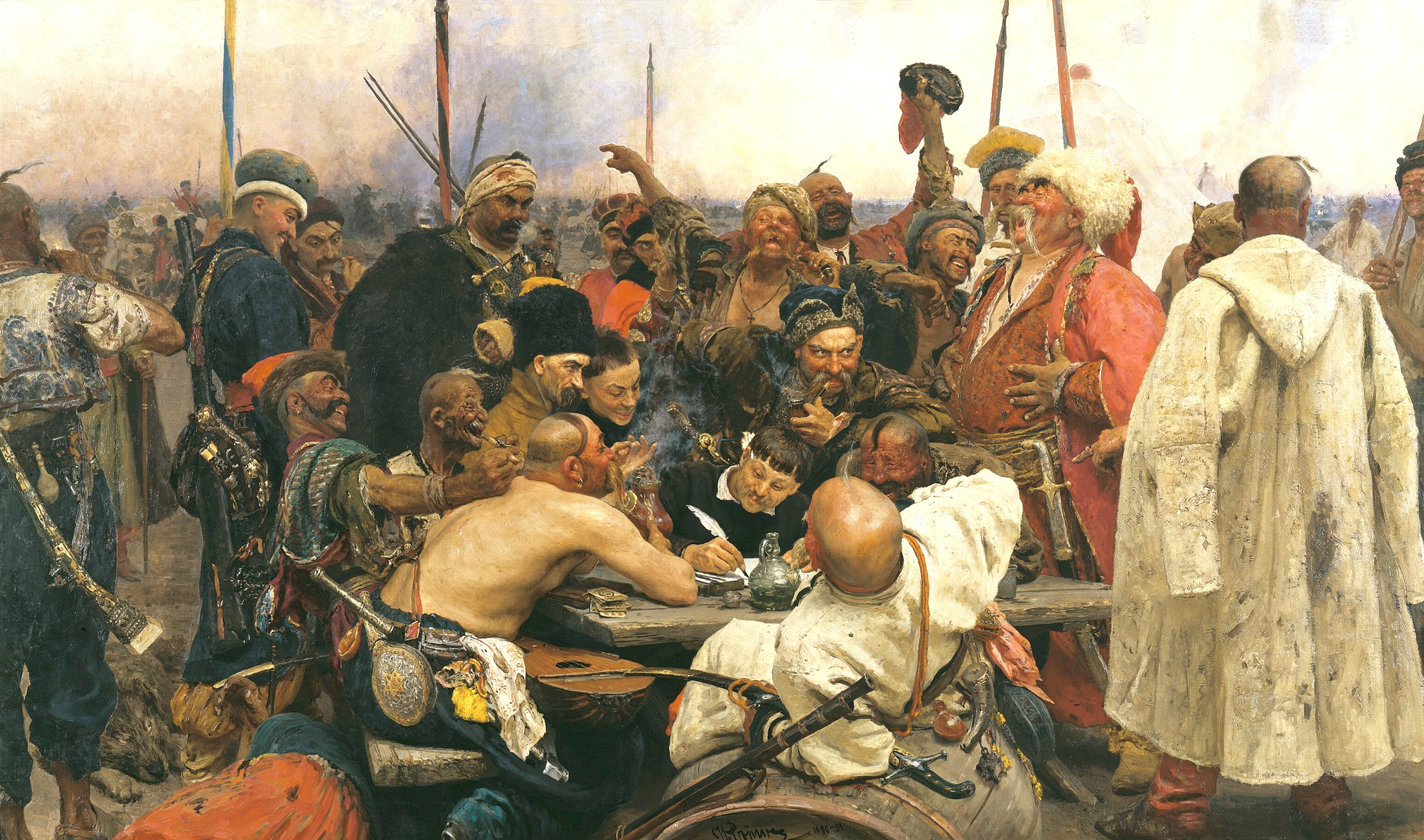 И. Е. Репин. «Запорожцы пишут письмо турецкому султану». 1891